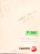 Fagor-Fagor 8050 T, CNC Lathe Install Operations Programming Manual 1992-8050-T-06
